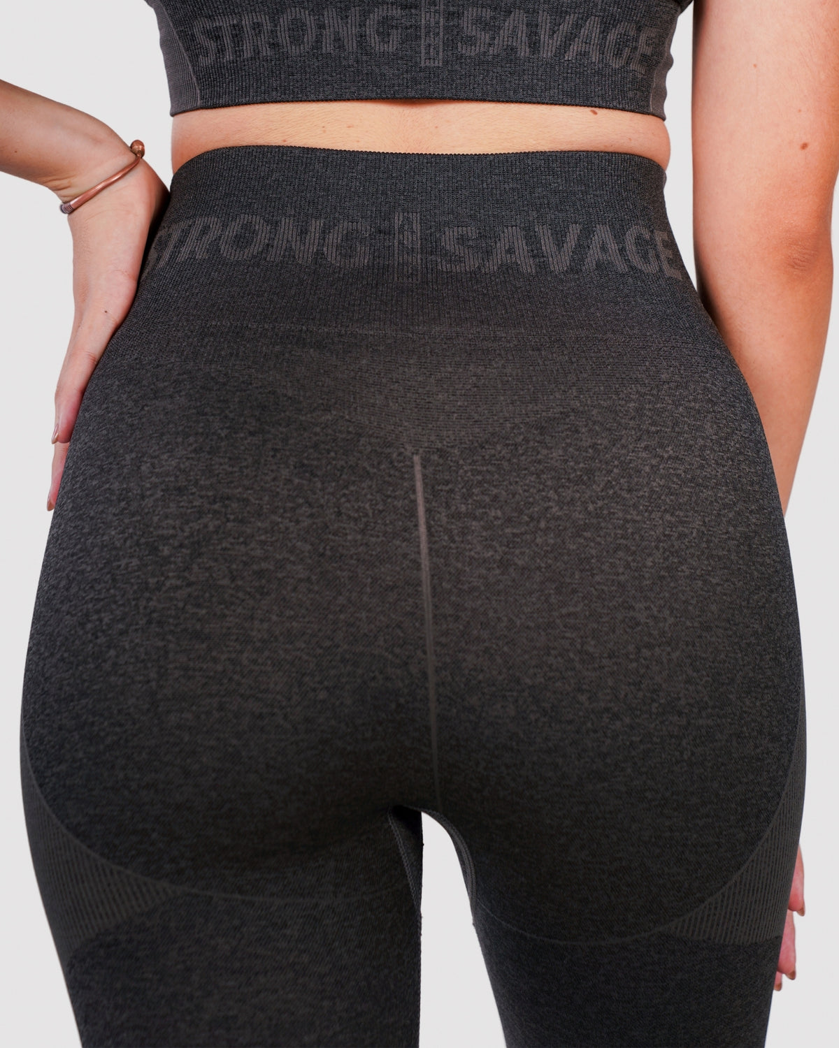 Progress Seamless Leggings - Black Marl
