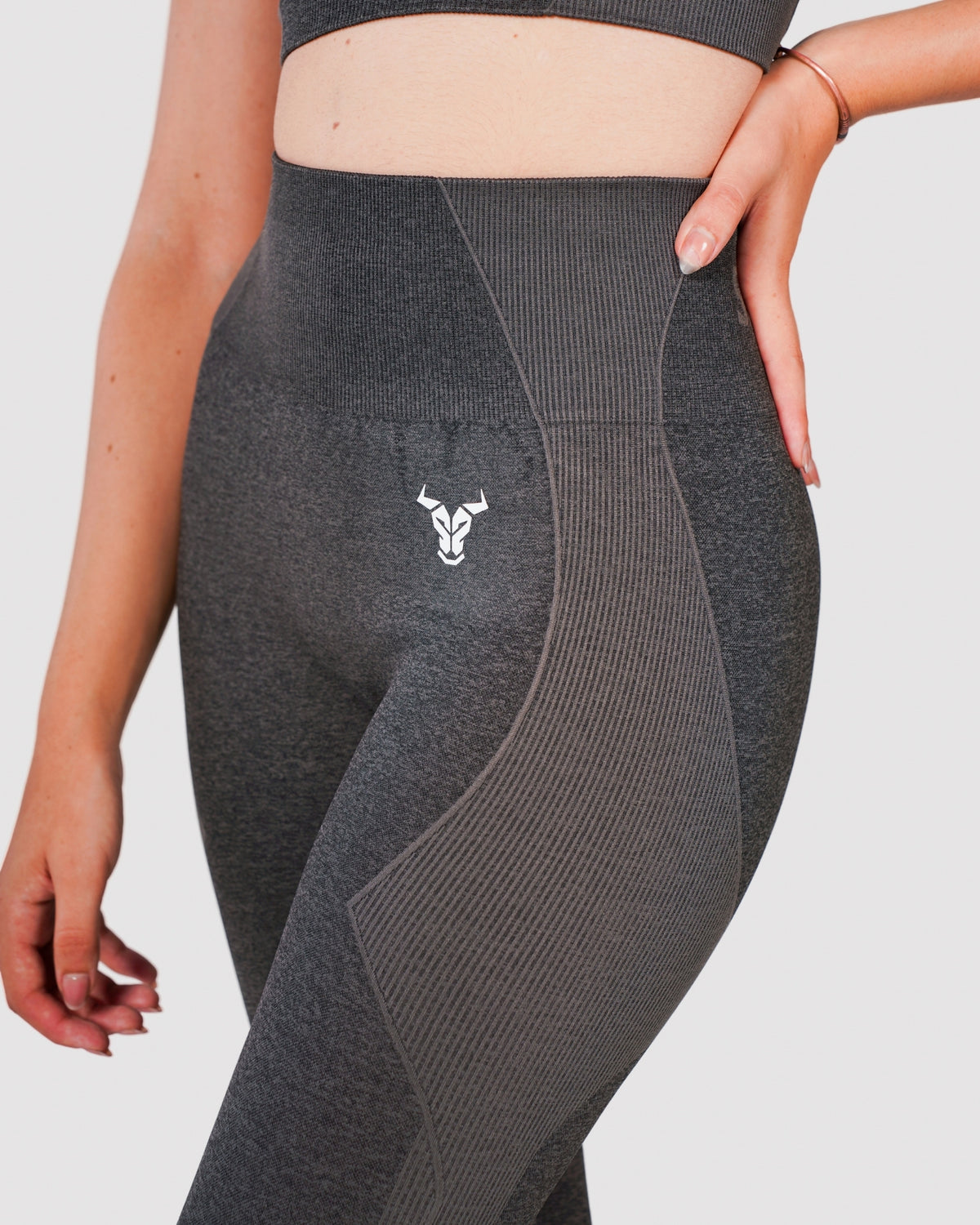 Progress Seamless Leggings - Black Marl