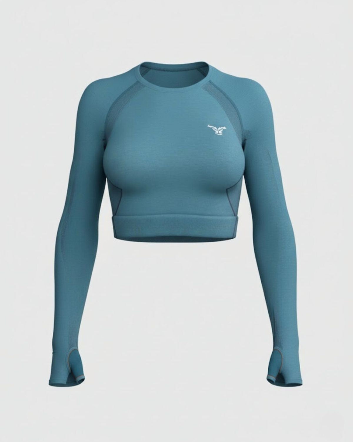 Progress Seamless Crop Top - Blue Marl