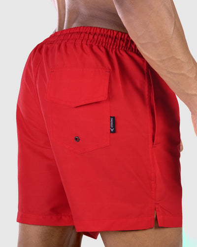 Core Short de bain  - Rouge 