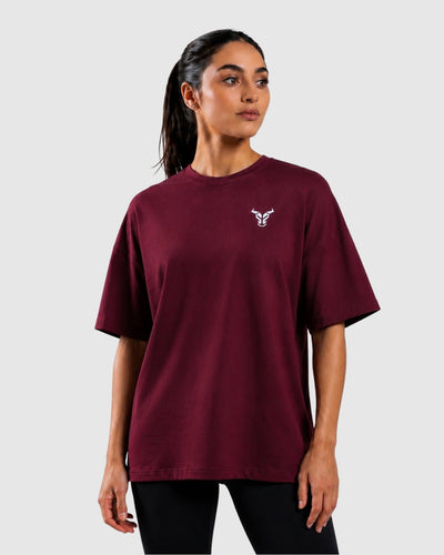 Essential Oversized Women T-shirt - Cherry