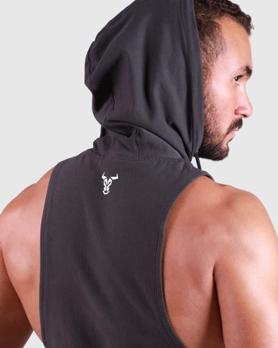 Primal Sleeveless Hoodie - Dark Grey