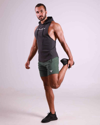 Primal Sleeveless Hoodie - Dark Grey