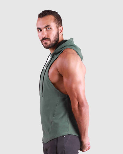 Primal Sleeveless Hoodie - Khaki