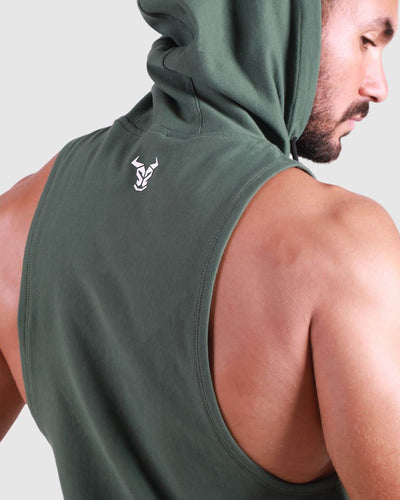 Primal Sleeveless Hoodie - Khaki