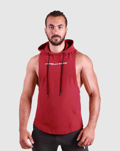Primal Sleeveless Hoodie - Red