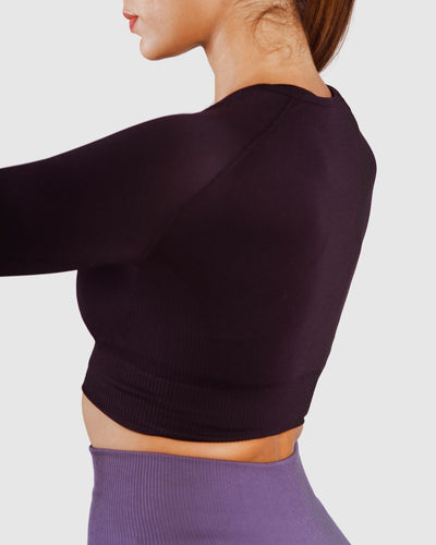 Essential Seamless Crop Top - Black