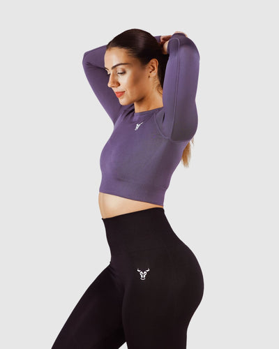 Essential Seamless Crop Top - Smokey Grey