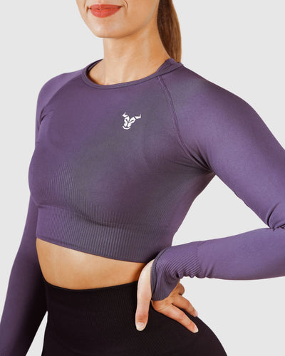 Essential Seamless Crop Top - Smokey Grey