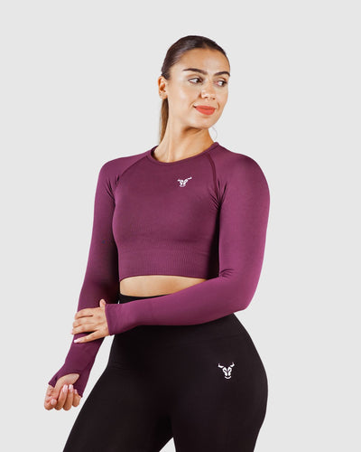 Essential Seamless Crop Top - Purple