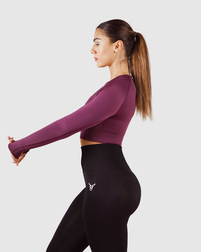 Essential Seamless Crop Top - Purple