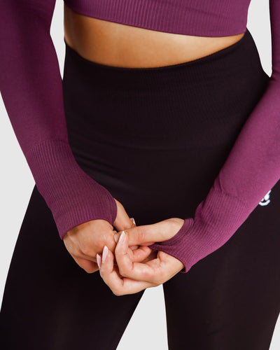 Essential Seamless Crop Top - Purple