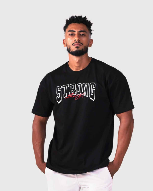 Strong Oversized T-shirt - Black And – Savage Strong